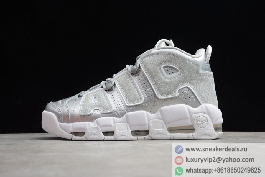 Nike Air More Uptempo Metallic Silver 917593-003 Unisex Shoes
